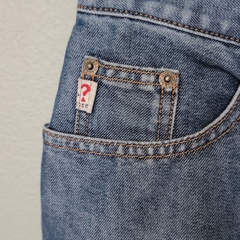 Guess Jeans Sweet Summer Western Front Slit Denim Jean Skirt size 34 Y2K Blue - Picture 4 of 8